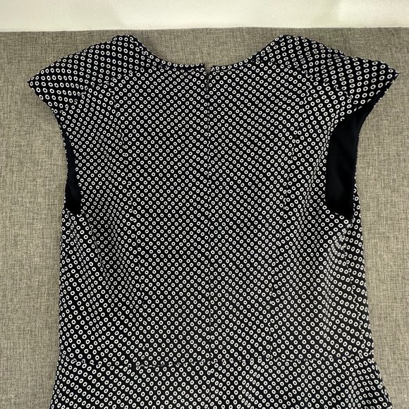 Ann Taylor Fit & Flare Dress Polka Dot V-Neck Sleeveless Size 4 Polyester Zipper - Picture 11 of 13